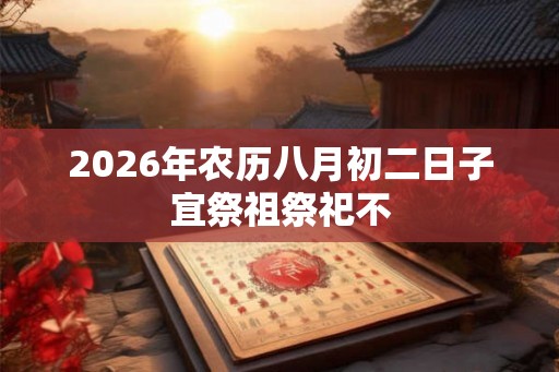 2026年农历八月初二日子宜祭祖祭祀不