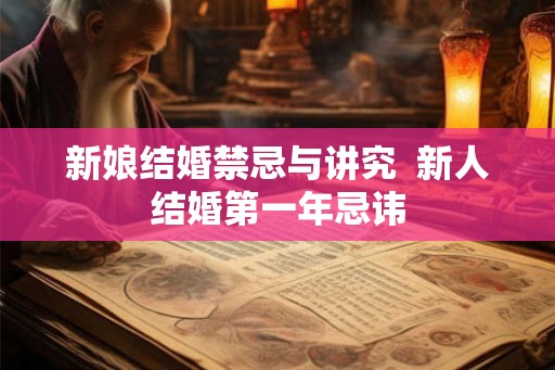 新娘结婚禁忌与讲究  新人结婚第一年忌讳