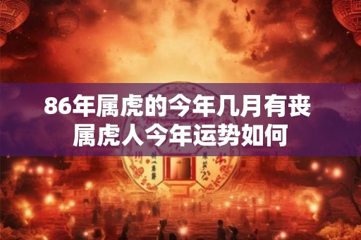 86年属虎的今年几月有丧 属虎人今年运势如何
