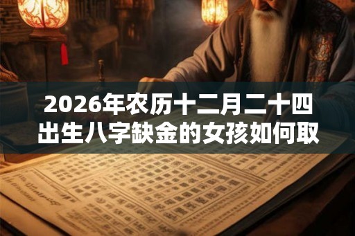 2026年农历十二月二十四出生八字缺金的女孩如何取名