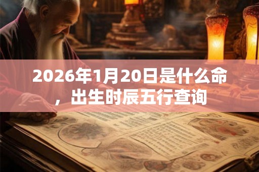 2026年1月20日是什么命，出生时辰五行查询