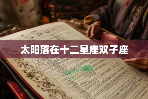 太阳落在十二星座双子座