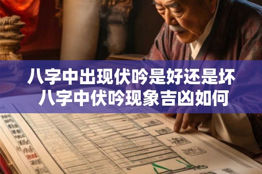 八字中出现伏吟是好还是坏 八字中伏吟现象吉凶如何