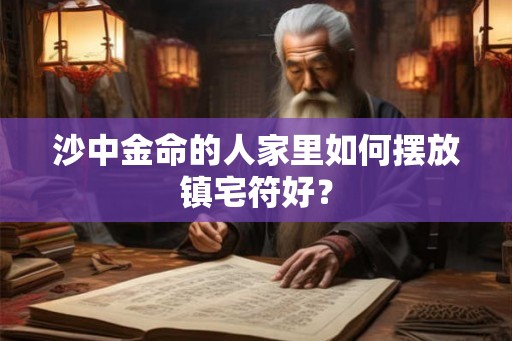 沙中金命的人家里如何摆放镇宅符好？