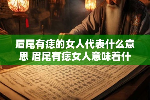 眉尾有痣的女人代表什么意思 眉尾有痣女人意味着什么 眉尾有痣的女人代表什么意思 眉尾有痣女人意味着什么