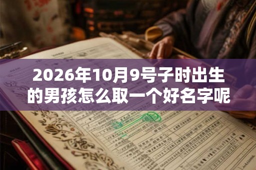 2026年10月9号子时出生的男孩怎么取一个好名字呢