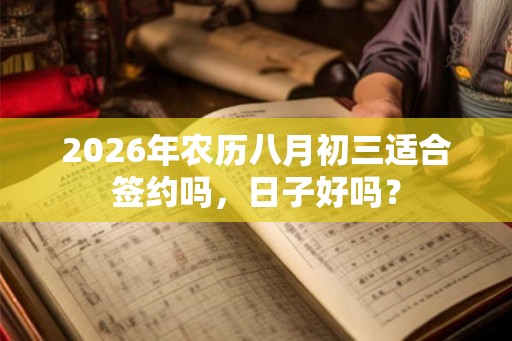 2026年农历八月初三适合签约吗,日子好吗? 2026年农历八月初三适合签约吗,日子好吗?