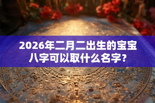 2026年二月二出生的宝宝八字可以取什么名字？