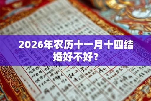 2026年农历十一月十四结婚好不好？