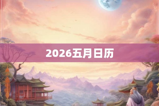2026五月日历 2026五月日历