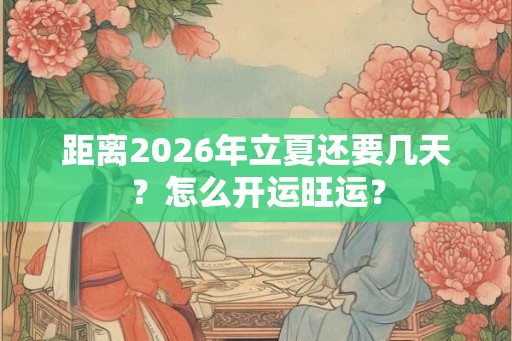 距离2026年立夏还要几天?怎么开运旺运? 距离2026年立夏还要几天?怎么开运旺运?