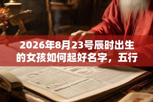 2026年8月23号辰时出生的女孩如何起好名字，五行属什么