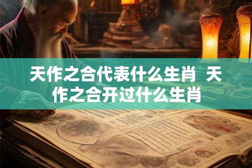 天作之合代表什么生肖  天作之合开过什么生肖