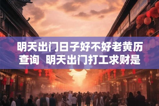 明天出门日子好不好老黄历查询  明天出门打工求财是好日子吗