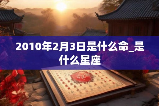 2010年2月3日是什么命_是什么星座
