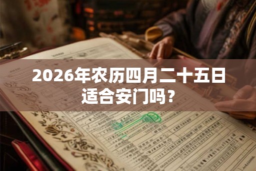 2026年农历四月二十五日适合安门吗？