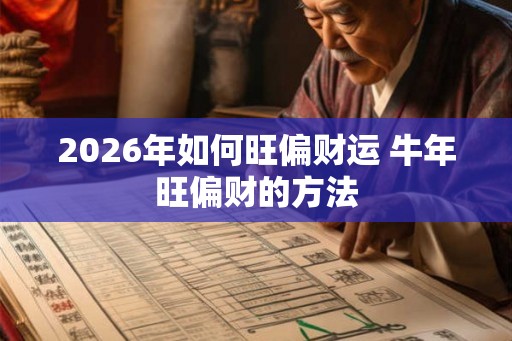2026年如何旺偏财运 牛年旺偏财的方法