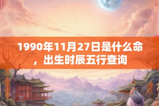 1990年11月27日是什么命,出生时辰五行查询 1990年11月27日是什么命,出生时辰五行查询