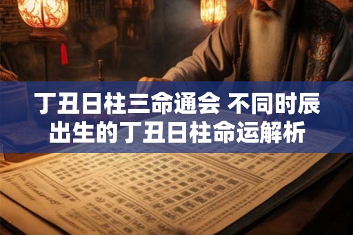 丁丑日柱三命通会 不同时辰出生的丁丑日柱命运解析