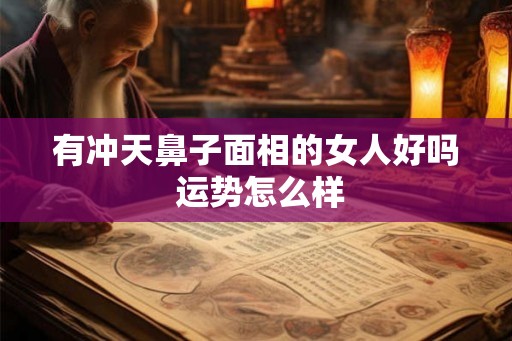 有冲天鼻子面相的女人好吗 运势怎么样