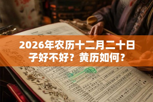 2026年农历十二月二十日子好不好？黄历如何？