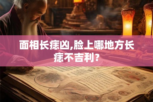 面相长痣凶,脸上哪地方长痣不吉利？