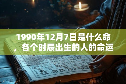 1990年12月7日是什么命，各个时辰出生的人的命运