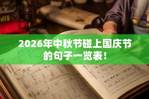 2026年中秋节碰上国庆节的句子一览表！