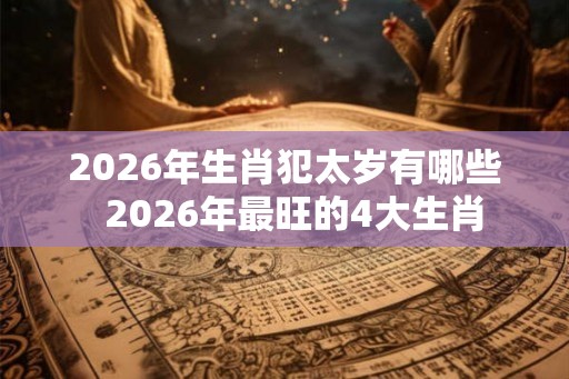 2026年生肖犯太岁有哪些  2026年最旺的4大生肖