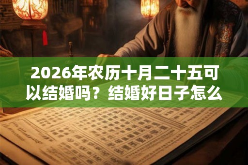 2026年农历十月二十五可以结婚吗?结婚好日子怎么看? 2026年农历十月二十五可以结婚吗?结婚好日子怎么看?