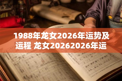 1988年龙女2026年运势及运程 龙女20262026年运势如何