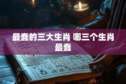 最蠢的三大生肖 哪三个生肖最蠢
