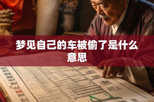 梦见自己的车被偷了是什么意思