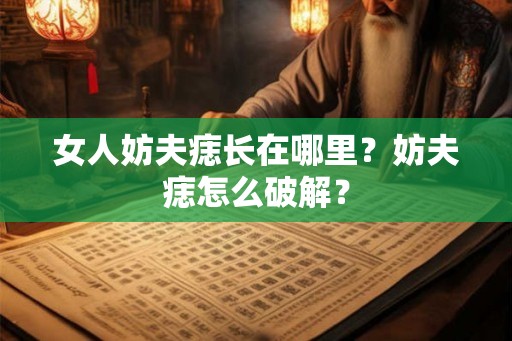 女人妨夫痣长在哪里？妨夫痣怎么破解？
