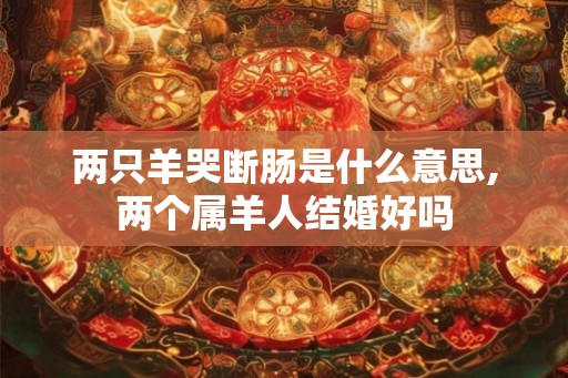 两只羊哭断肠是什么意思,两个属羊人结婚好吗 两只羊哭断肠是什么意思,两个属羊人结婚好吗