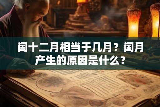 闰十二月相当于几月？闰月产生的原因是什么？