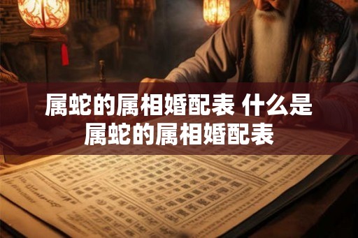 属蛇的属相婚配表 什么是属蛇的属相婚配表
