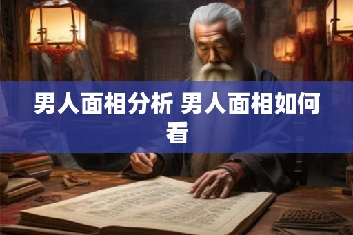 男人面相分析 男人面相如何看
