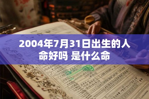 2004年7月31日出生的人命好吗 是什么命