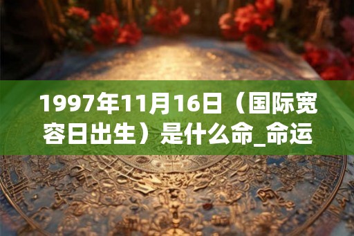 1997年11月16日(国际宽容日出生)是什么命_命运如何 1997年11月16日(国际宽容日出生)是什么命_命运如何