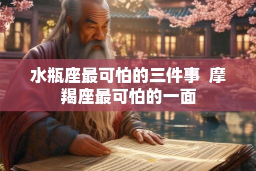 水瓶座最可怕的三件事  摩羯座最可怕的一面