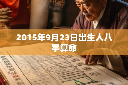 2015年9月23日出生人八字算命