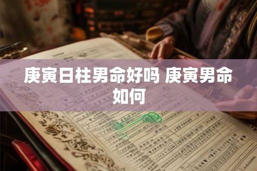 庚寅日柱男命好吗 庚寅男命如何