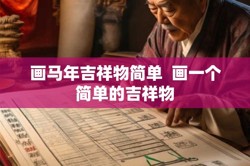 画马年吉祥物简单 画一个简单的吉祥物 画马年吉祥物简单 画一个简单的吉祥物
