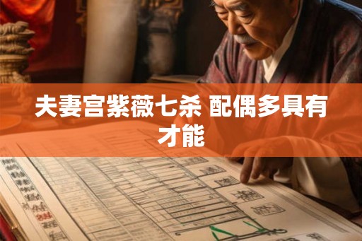 夫妻宫紫薇七杀 配偶多具有才能
