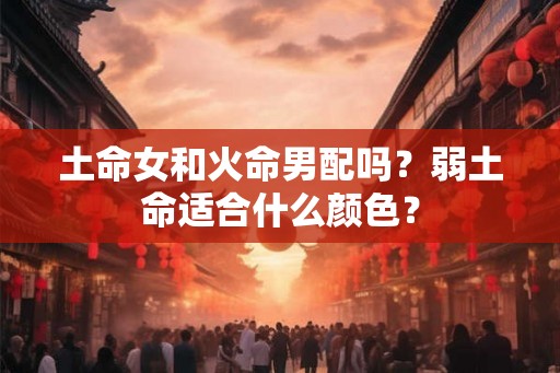 土命女和火命男配吗？弱土命适合什么颜色？