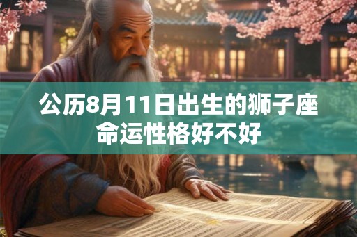 公历8月11日出生的狮子座命运性格好不好 公历8月11日出生的狮子座命运性格好不好