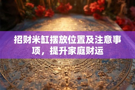 招财米缸摆放位置及注意事项，提升家庭财运