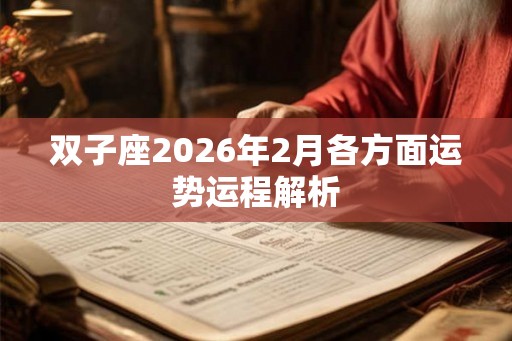 双子座2026年2月各方面运势运程解析