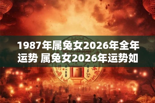 1987年属兔女2026年全年运势 属兔女2026年运势如何